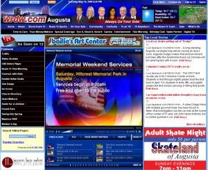 2008's wrdw.com included a side menu and larger video player.
