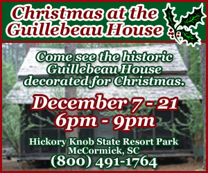 300x250 supercube advertising Hickory Knob's Christmas decorations