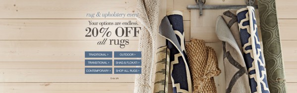 A variety of rugs with the headline "Your options are endless."
