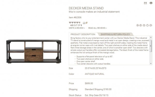 Decker Media Stand product description